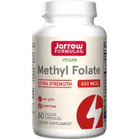 Jarrow Formulas , Vegan Metyyli Folaatti, Extra Voimainen, 400 mcg, 60 Kasviskapseli