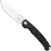 MKM-Maniago Knife Makers MKM Eclipse MK-EL-BLCF Magnacut, Blue Titanium Dark Matter Carbon Fiber Overlay, pocket knife