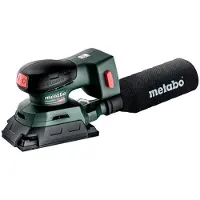 Metabo Tasohiomakone PowerMaxx SRA 12V BL setti hiomapapereilla ilman akkua ja laturia MetaBOX 215