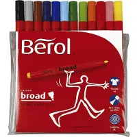 Berol 12 kpl leveitä kärkipensseleitä Paper Mate …