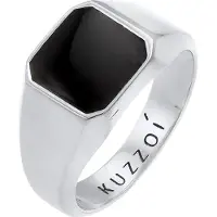 KUZZOI Sormus musta / hopea