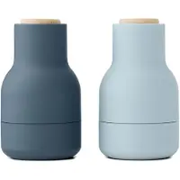 Audo Copenhagen Bottle Grinder -maustemylly Small 2-pakkaus Blues-pyökki