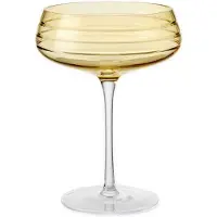 Louise Roe Triple Cut Coupe-lasi - Samppanjalasit Käsinpuhallettu Lasi Amber - 10504-13-90