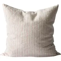 Tell Me More Linen Tyynynpäällinen 65x65 Cm - Tyynyliinat Pellava Hazelnut Stripe - 3888112