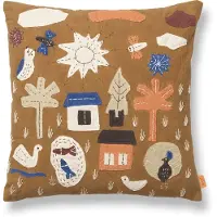 Ferm Living Village tyyny 40x40 cm Sokerilevä
