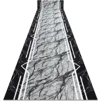 Rugsx Marble käytävämatto liukuestepohjalla 57 cm - harmaa