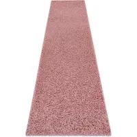 Rugsx Alfombra, alfombra de pasillo SOFFI shaggy 5cm rosado - para la cocina, entrada, pasillo 70x300 cm
