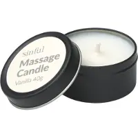 Sinful Hierontakynttilä Vanilja 40 g - White