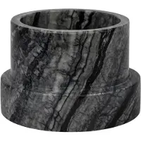 Mette Ditmer Marble kynttilänjalka pöytäkynttilälle 6,5 cm Musta-harmaa