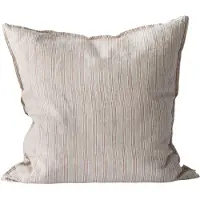 Tell Me More Washed linen tyynynpäällinen 50 x 50 cm Pähkinäraita