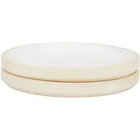 Frama Otto Lautaset 2-pakkaus Ø19 Cm Valkoiset - Aluslautaset Kivitavara Valkoinen - 5010