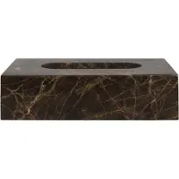 Mette Ditmer Marble nenäliinalaatikko 14x25,5 cm Ruskea