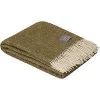 Stackelbergs Wool Fishbone Viltti 130x170 Cm Olive/ - Huovat & Peitteet Villa Luonnonvalkoinen - 9127