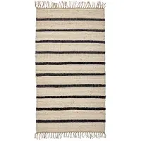 House Doctor Rug, Hdsima, Black, Natural - Beige - 140X70CM