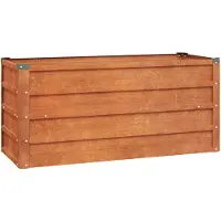 vidaXL Korotettu istutuslaatikko, ruosteenvärinen, 100x40x45 cm, Corten-teräs