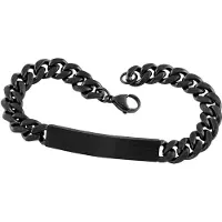 Lykken Strong teräs panssariranneketju 8 mm laatalla mattamusta 19 cm