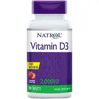 Natrol D-vitamiini 3 nopeasti liukeneva, 2000IU - 90 tablettia