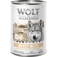 Wolf of Wilderness 6x400g Expedition Adult Mossy Miles - siipikarja ja kani koiran märkäruoka