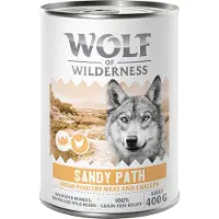 Wolf of Wilderness 6x400g Expedition Adult Sandy Path - siipikarja ja kana koiran märkäruoka