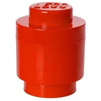 LEGO Storage Brick 1 säilytysrasia, pyöreä, punainen