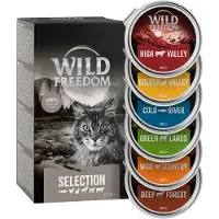 Wild Freedom 6x85g Adult Mix viljaton kissanruoka märkäruoka