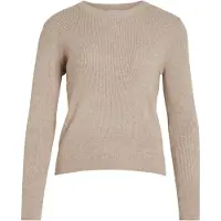 Vila Vicomfy O-Neck L/S Knit Top- Noos - Beige - XS