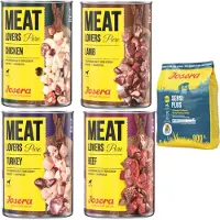 Josera 12x800g Meatlovers Pure lajitelma 4 makua koiran märkäruoka