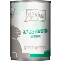 MjAMjAM Ekonomipakkaus: 24x400g mehevä kana & parsakaali kissan märkäruoka