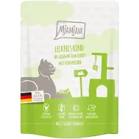 MjAMjAM 6x 300g Squeeze nauta & kurpitsa kissan märkäruoka