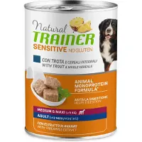 NATURAL TRAINER 24x400g Sensitive No Gluten Adult taimen ja täysjyvävilja