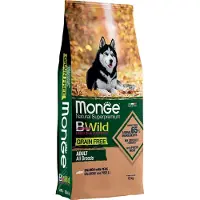 Monge Grain Free Dog 12kg Bwild Grain Free All Breeds Lohi & Herne Monge Kuivamuona koiranruoka