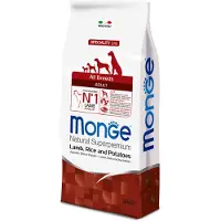 Monge Superpremium Dog 2x 12kg Natural Superpremium lammasta, riisiä ja perunaa Monge kuivaruoka