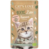Cat's Love 24x100g Bio Junior luomusiipikarja kissan märkäruoka