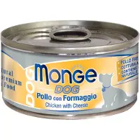 Monge Wet Dog 24x95g Kana ja juusto Monge Natural märkäruoka koirille