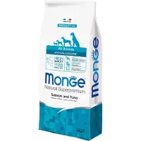 Monge Superpremium Dog 2x 12kg Natural Superpremium All Breeds Hypoallergeeninen Lohi & Tonnikala Monge Kuivamuona koiranruoka
