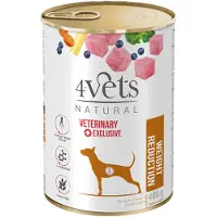 4vets 12x 400g Natural Dog Painonpudotusta vähentävä koiranruoka märkä