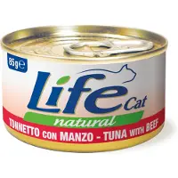 Life Cat Wet 12x85g LifeCat Adult Tonnikalaa & Naudanlihaa märkä kissanruoka