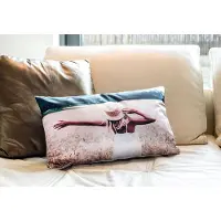 Smartphoto Tyynynpäällinen polyesterista sisätyynyllä. Vaakataso M. painatus edessä ja takana