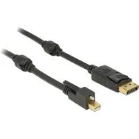 DeLOCK mini DisplayPort – DisplayPort 1.2 -kaapeli, 1 m, Musta