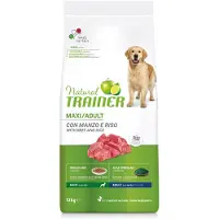 NATURAL TRAINER 12kg Maxi, naudanlihaa, riisiä ja ginsengiä Trainer Natural Nova Foods kuivaruoka