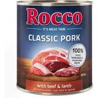 Rocco 6x800g Classic Pork nauta & lammas koiran märkäruoka