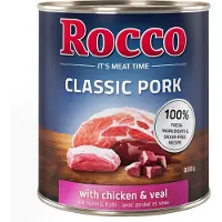 Rocco 6x800g Classic Pork kana & vasikka koiran märkäruoka