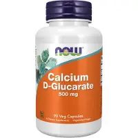 Now , Kalsium D-Glukaraatti, 500 mg, 90 Vegetaarinen kapseli