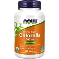 Now Chlorella, 500 mg luomu - 200 tablettia
