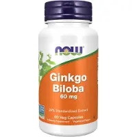 NOW,NOW Foods,NOW,NOW Foods Ginkgo Biloba, 60 mg - 60 kasviskapselia