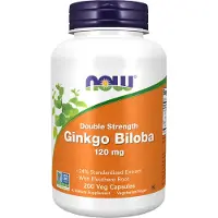 Now Ginkgo Biloba kaksinkertainen vahvuus, 120 mg - 200 kasviskapselia