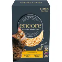 Encore 20x50g Cat Gravy Pouch kanavalikoima (3 makua) kissanruoka