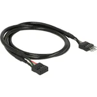 DeLOCK – USB 2.0 Pin header Extension Cable 10 pin male / female 50 cm, black (83874)