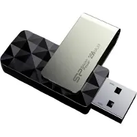 Silicon Power Blaze B30, 256 GB, USB A-tyyppi, 3.2 Gen 1 (3.1 Gen 1), 90 MB/s, Kaulus, Musta, Hopea (SP256GBUF3B30V1K)
