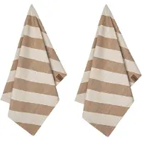Humdakin Recycled Cotton Tea Towel - 2 Pack - Beige - 30X20CM